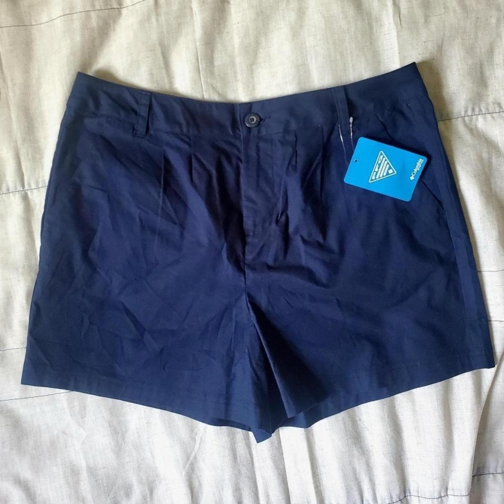 Columbia PFG Shorts Navy Blue Performance Fishing Gear Outdoor Hiking 14